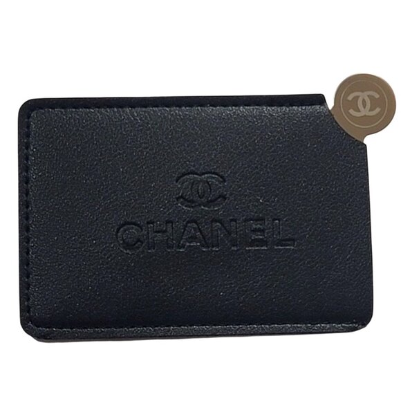 Chanel Black Mirror Embossed Card Holder - Picture 2 of 6